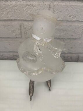 Midwest Frosted Ice-Skating Winter Snowman